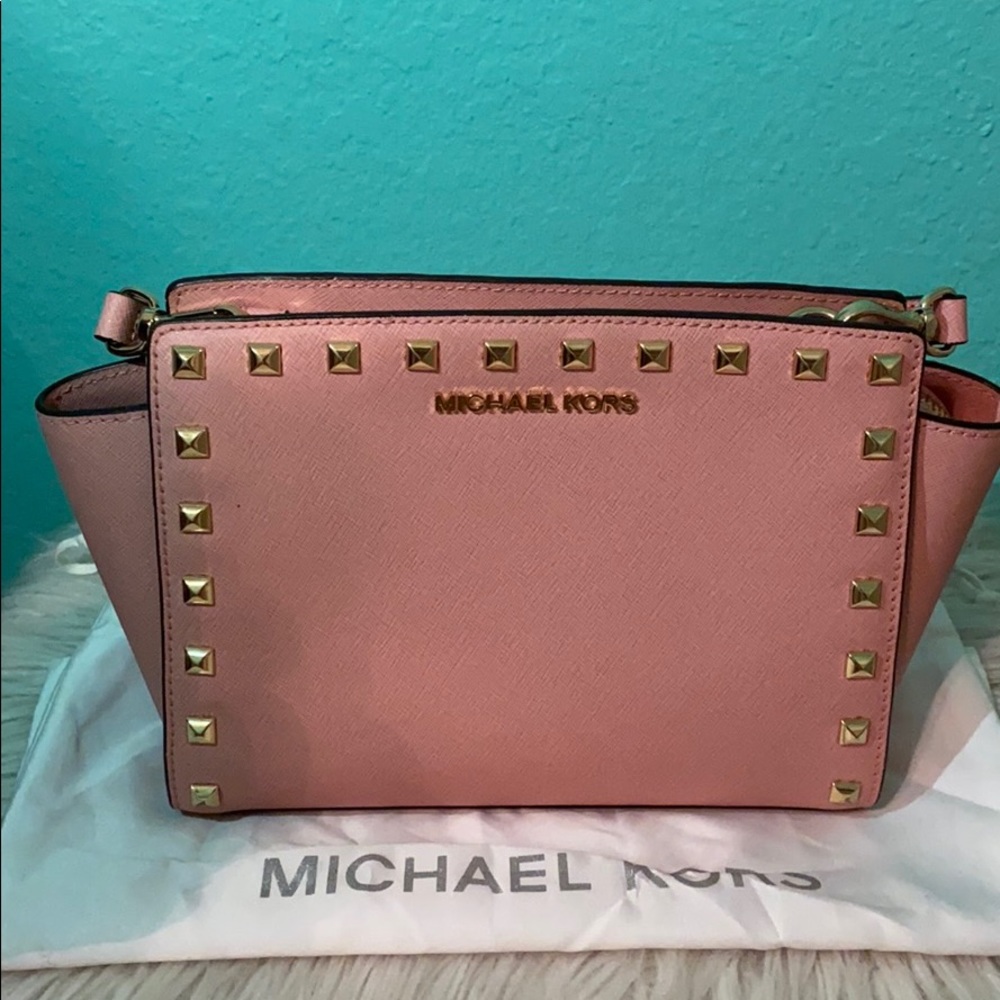 Pink Studded Bag from Michael Kors